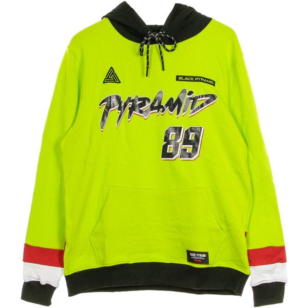 Felpa Leggera Cappuccio Uomo Pyramid 89 Fluo Green-image