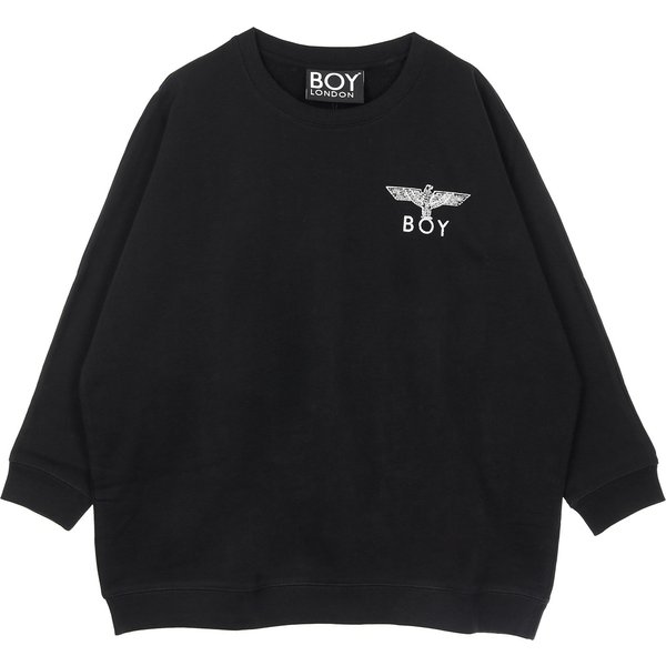 Felpa Girocollo Donna Vintage Eagle Sweatshirt Washed Black-image