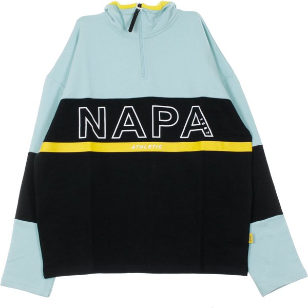 Felpa Collo Alto Uomo B-Anzere Zip Sweat Light Blue/Black-image