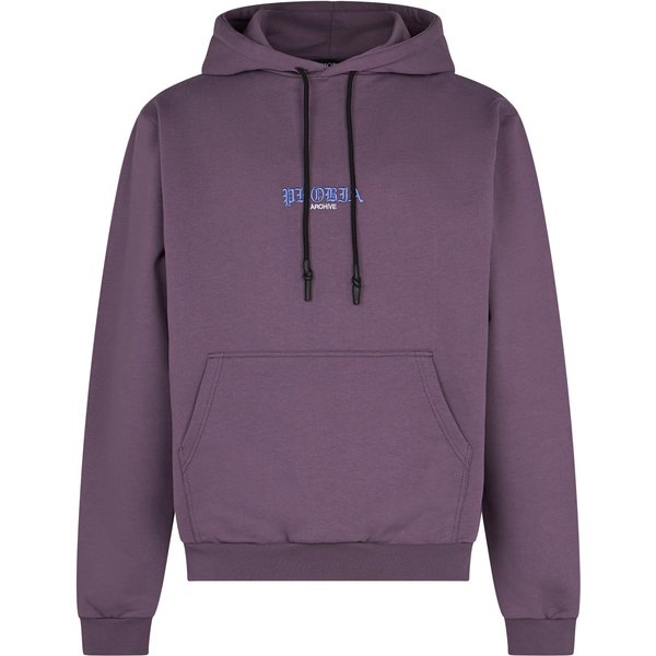 Felpa Leggera Cappuccio Uomo Skull Print Hoodie Purple-image