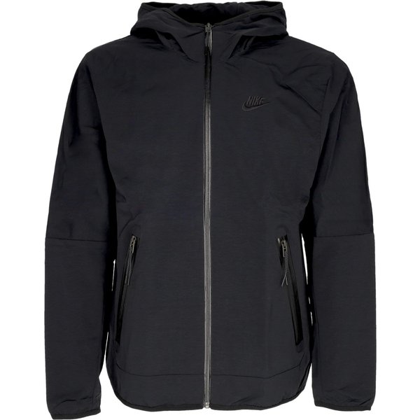 Giacca a Vento Uomo Tech Woven Full-zip Lined Hooded Jacket Black/black