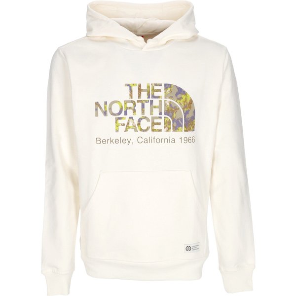 Felpa Leggera Cappuccio Uomo Berkeley California Hoodie Gardenia White