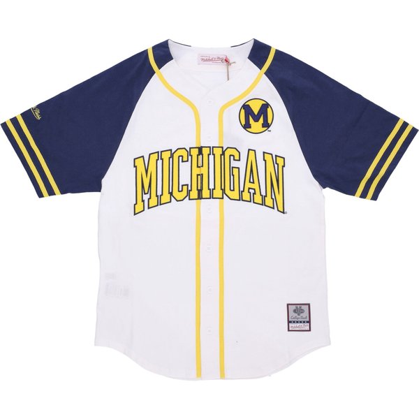 Casacca Bottoni Uomo Ncaa Practice Day Button Front Jersey Micwol White-image
