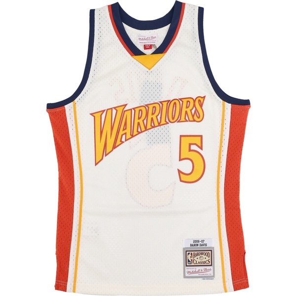 Canotta Basket Uomo Nba Off White Team Color Swingman Jersey Hardwood Classics 2006 No 5 Baron Davis Golwar Off White-image