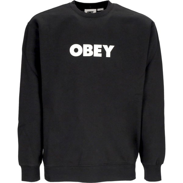 Felpa Girocollo Uomo Bold Crew Premium Fleece Black