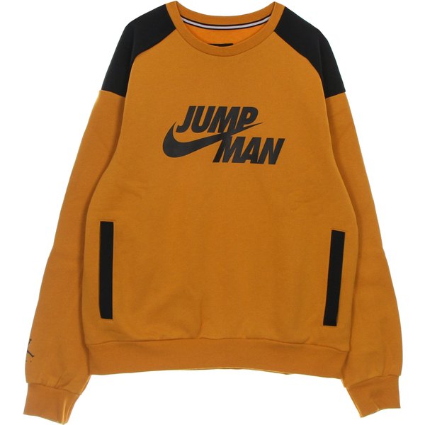 Felpa Girocollo Uomo Jumpman Fleece Crew Light Curry/Black-image