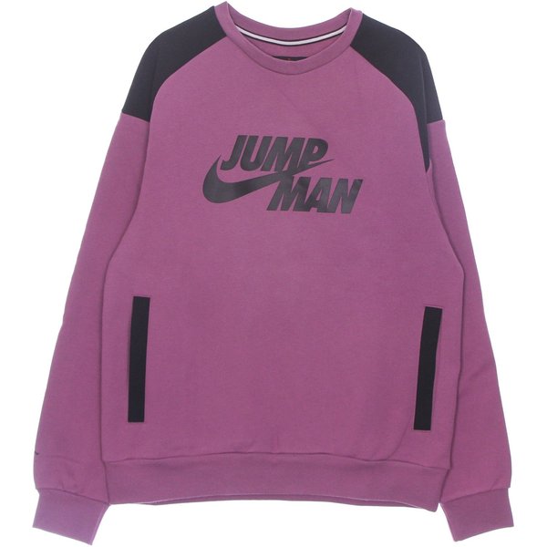 Felpa Girocollo Uomo Jumpman Fleece Crew Light Bordeaux/Black-image
