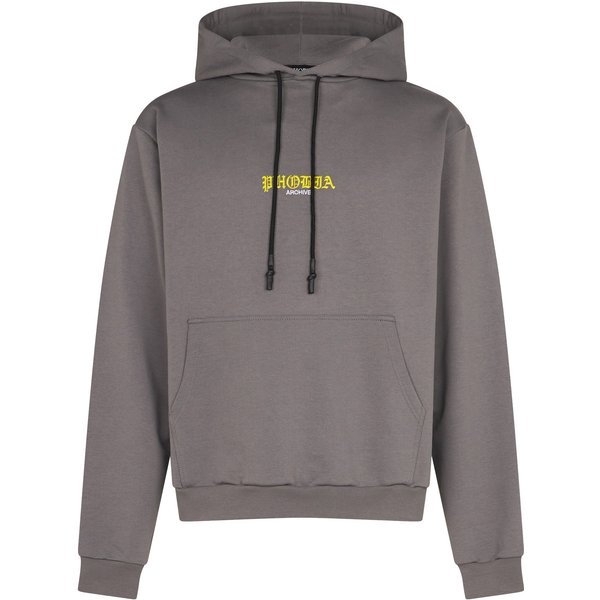 Felpa Leggera Cappuccio Uomo Skull Print Hoodie Grey-image