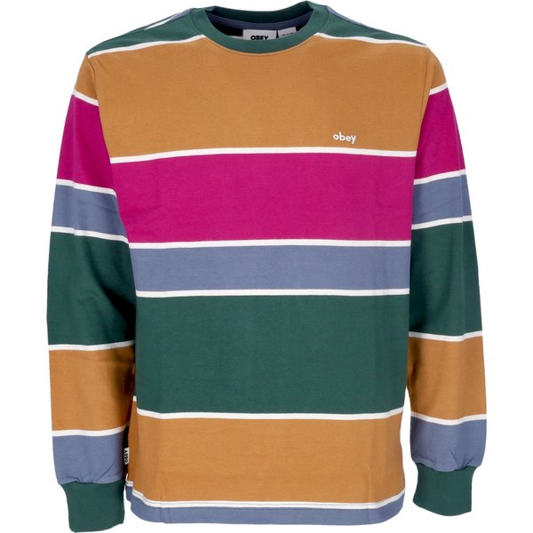 Maglietta Manica Lunga Uomo Nationale Stripe L/S Tee Dark Cedar Multi-image