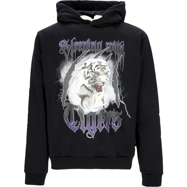 Felpa Leggera Cappuccio Uomo Tiger Hoodie X Emis Killa Black-image