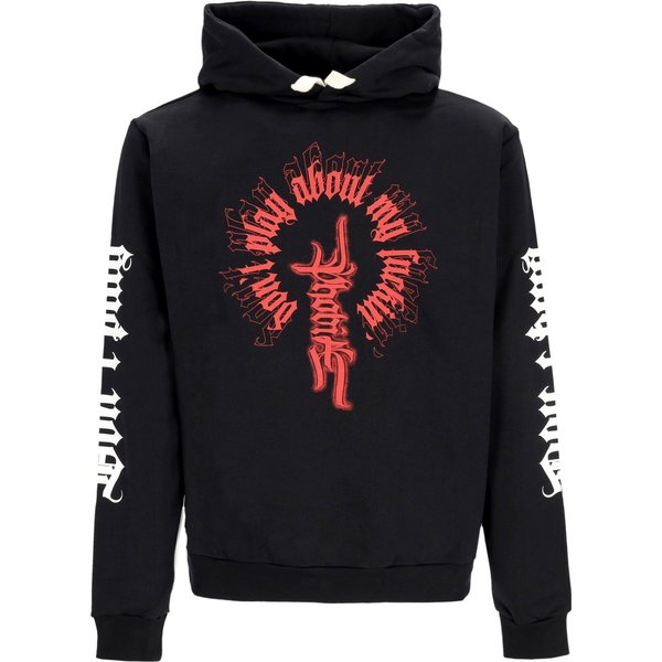 Felpa Leggera Cappuccio Uomo Phobia Print Hoodie X Emis Killa Black-image