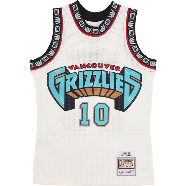 Canotta Basket Uomo Nba Off White Team Color Swingman Jersey Hardwood Classics 1998 No 10 Mike Bibby Vangri Off White-image