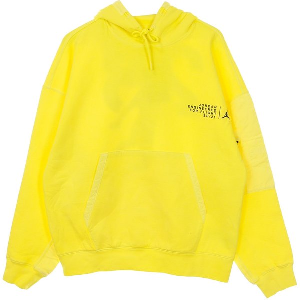 Felpa Leggera Cappuccio Uomo M 23Engineered Washed Fleece Pullover Hoodie Opti Yellow/Black-image