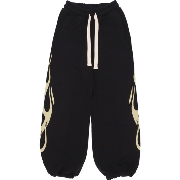 Pantalone Tuta Leggero Donna Flames Pants Black/Off White-image