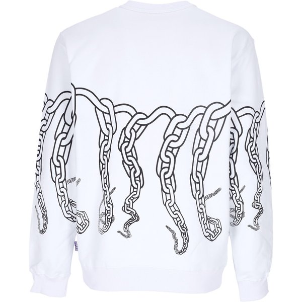 Felpa Leggera Girocollo Uomo Chain Crewneck White-image
