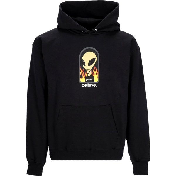 Felpa Cappuccio Uomo Believe Hoodie X Aws Black-image