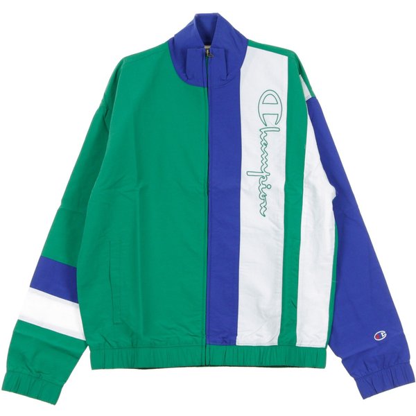 Giacca A Vento Uomo Full Zip Top Green/Blue/White-image
