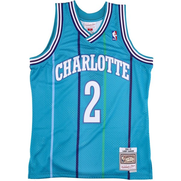Canotta Basket Uomo Nba Swingman Jersey Hardwood Classics No 2 Larry Johnson 1992-93 Chahor Original Team Colors-image
