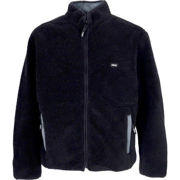 Orsetto Uomo Trophy Sherpa Jacket Reversible Black-image