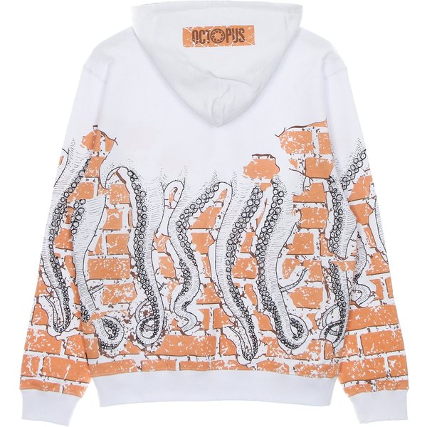 Felpa Leggera Cappuccio Uomo Bricks Hoodie White