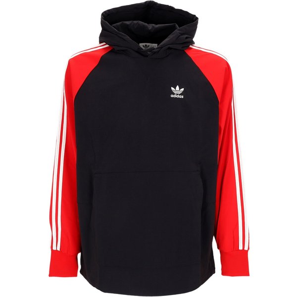 Giacca A Vento Infilabile Uomo Hooded Windbreaker Black/Better Scarlet-image