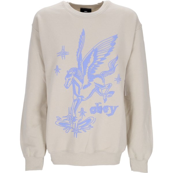 Felpa Girocollo Donna Pegasus Old School Crew Sand-image