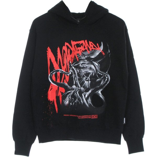 Felpa Leggera Cappuccio Uomo Tentacles Hoodie Black-image