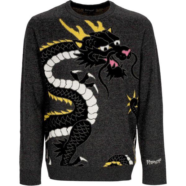 Maglione Uomo Ryu Knit Sweater Black Heather-image