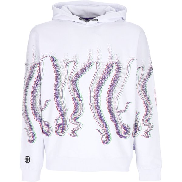 Felpa Leggera Cappuccio Uomo Fuzzy Hoodie White-image