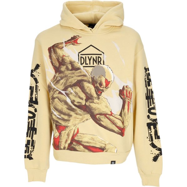 Felpa Cappuccio Uomo Armored Titan Hoodie X Attack On Titan Beige