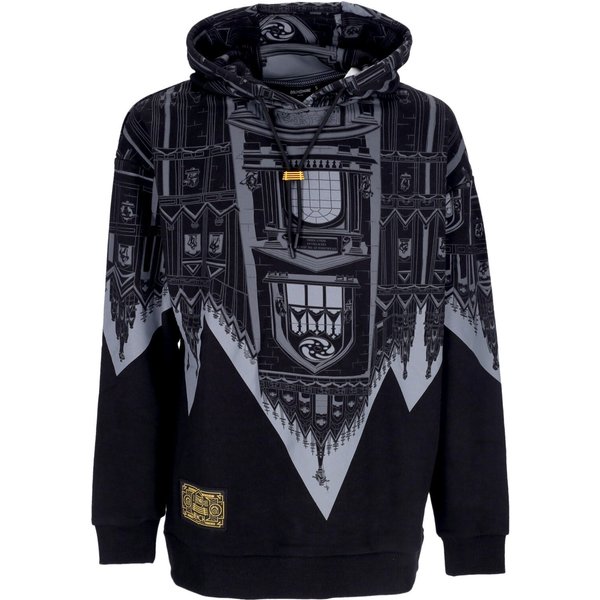 Felpa Leggera Cappuccio Uomo Bench Duomo Over Hoodie Black-image
