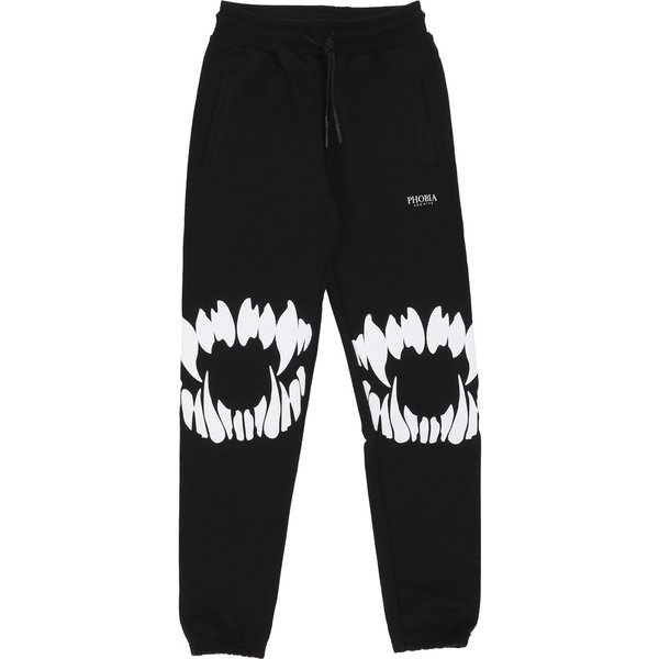 Pantalone Tuta Leggero Uomo Mouth Print Pants Black/White-image
