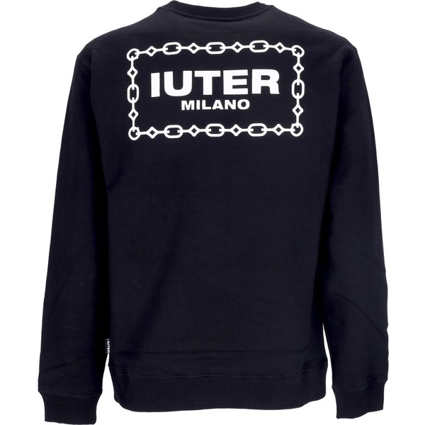 Felpa Leggera Girocollo Uomo Chain Crewneck Black-image