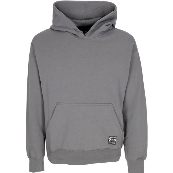 Felpa Leggera Cappuccio Uomo Label Hoodie Grey