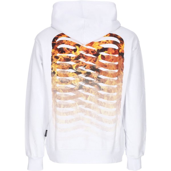 Felpa Leggera Cappuccio Uomo Ribs Hell Hoodie White