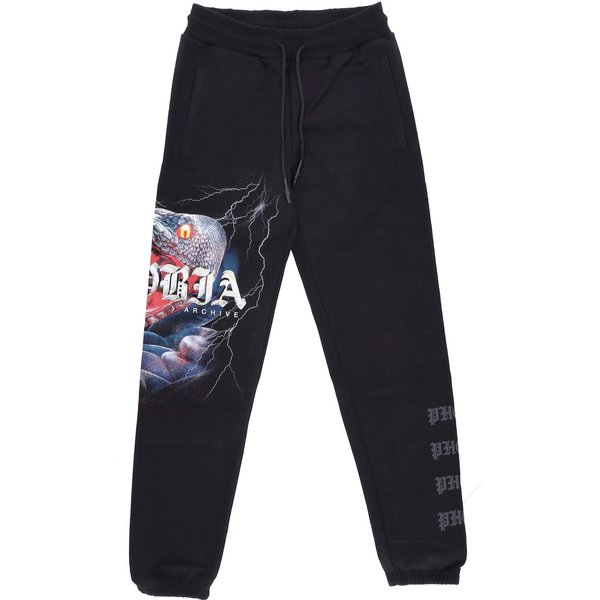 Pantalone Tuta Leggero Uomo Snake Pants Black-image
