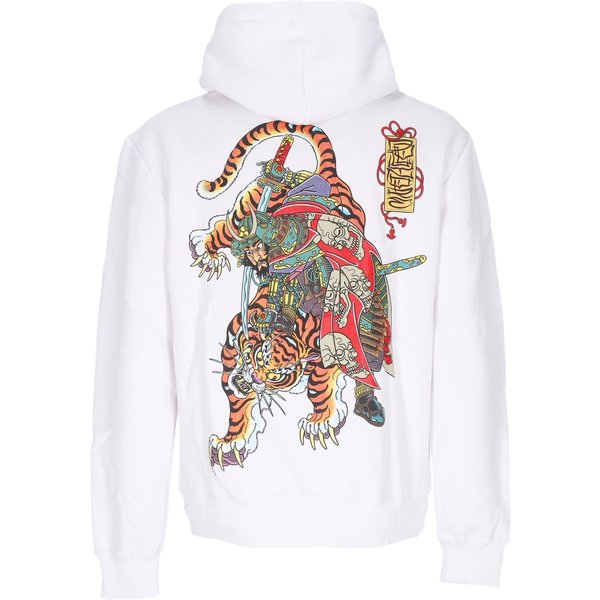 Felpa Cappuccio Uomo Tiger And Soldier Hoodie White-image