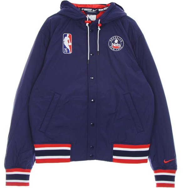 Giubbotto Uomo Nba Courtside Full Zip Jacket Bronet Blue Void/University Red-image