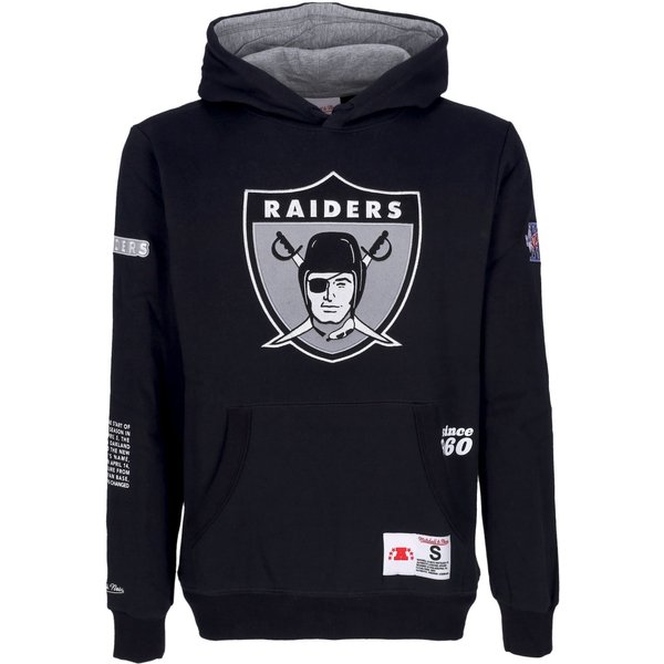 Felpa Cappuccio Uomo Nfl Team Origins Fleece Hoodie Oakrai Black-image