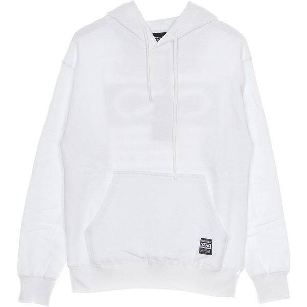 Felpa Cappuccio Uomo Label Hoodie White-image