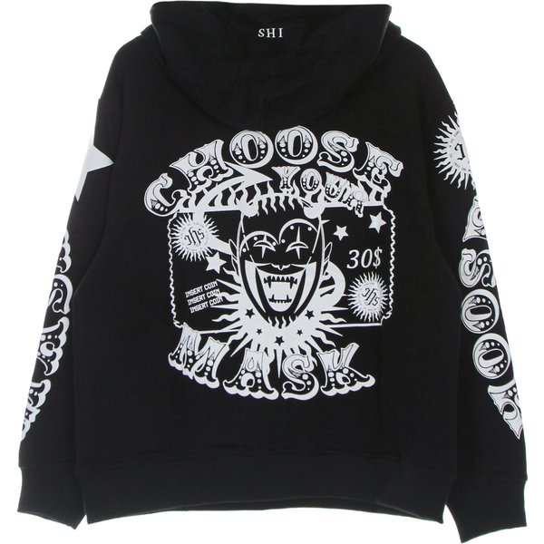 Felpa Leggera Cappuccio Uomo Choose Your Mask Hoodie Black-image