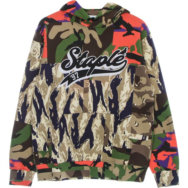 Felpa Cappuccio Uomo Triboro Logo Hoodie Camo