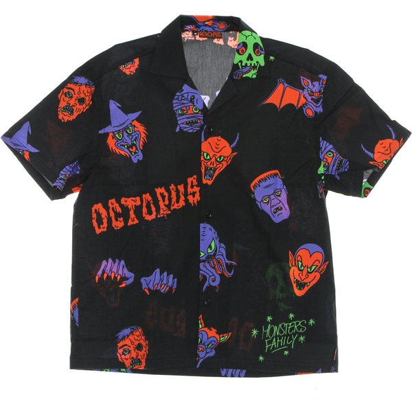 Camicia Manica Corta Uomo Halloween Monsters Familiy Shirt Black/Purple-image