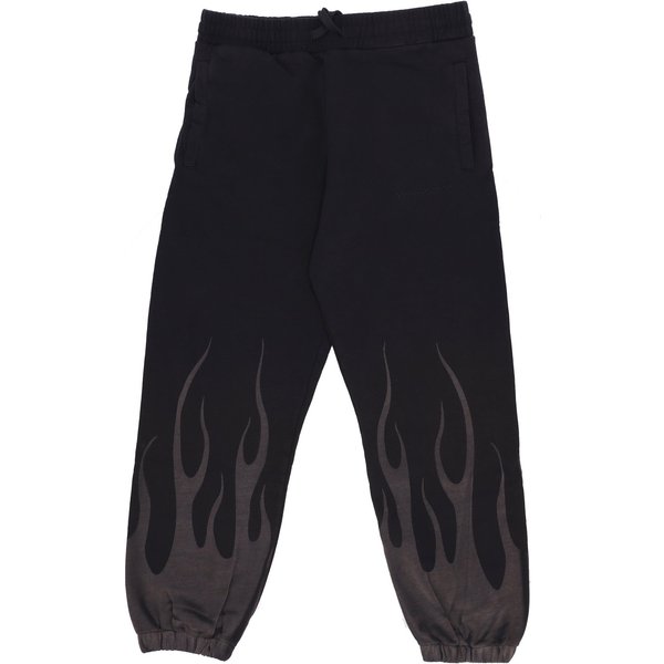 Pantalone Tuta Felpato Uomo Corrosive Flames Pants Black-image