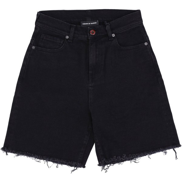 Jeans Corto Uomo Coating Denim Shorts Black Denim-image