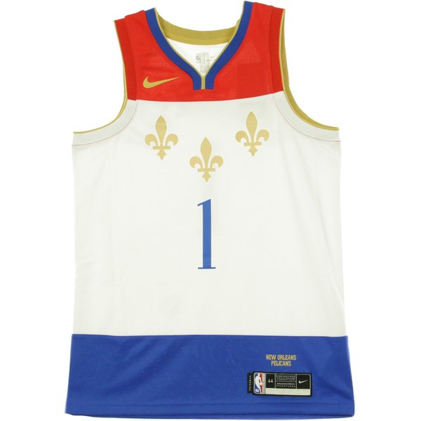 Canotta Basket Uomo Nba Swingman Jersey City Edition 2020 No 1 Williamson Zion Neopel White