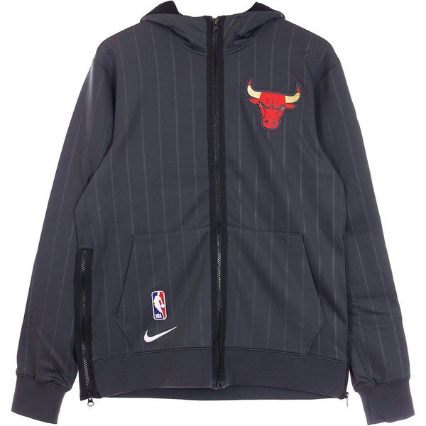 Felpa Leggera Cappuccio Zip Uomo Nba Therma Flex Showtime City Edition Chibul Anthracite/black/white