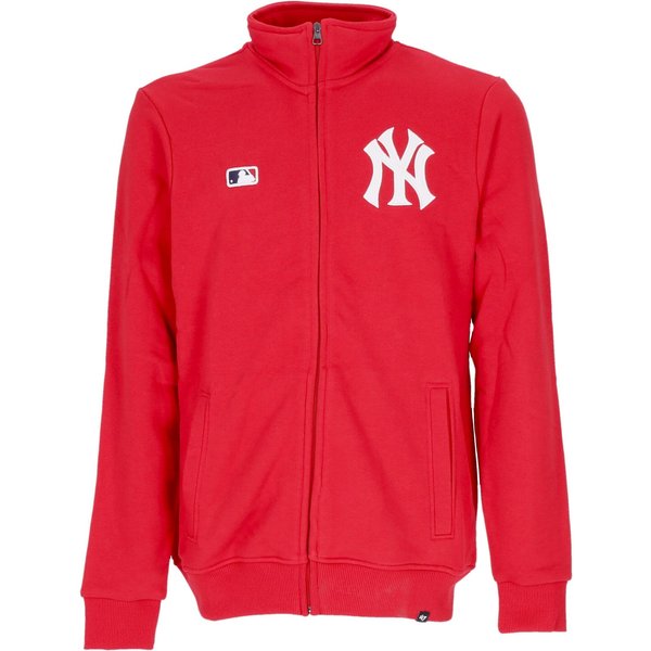 Felpa Leggera Collo Alto Uomo Mlb Helix Track Jacket Neyyan Red-image