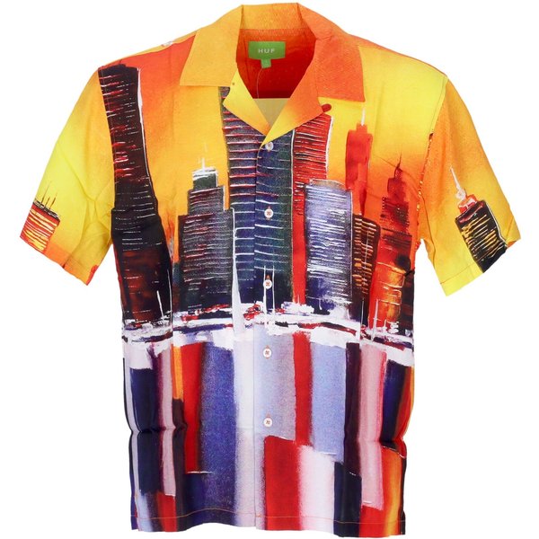 Camicia Manica Corta Uomo Concrete Jungle Woven Top Orange-image