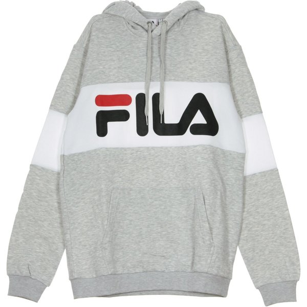 Felpa Cappuccio Uomo Night Blocked Hoodie Light Grey Mel/Bros/Bright White-image